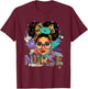 Black Strong Nurse Afro Love Melanin African American Women T-Shirt - T-Shirt | Maroon