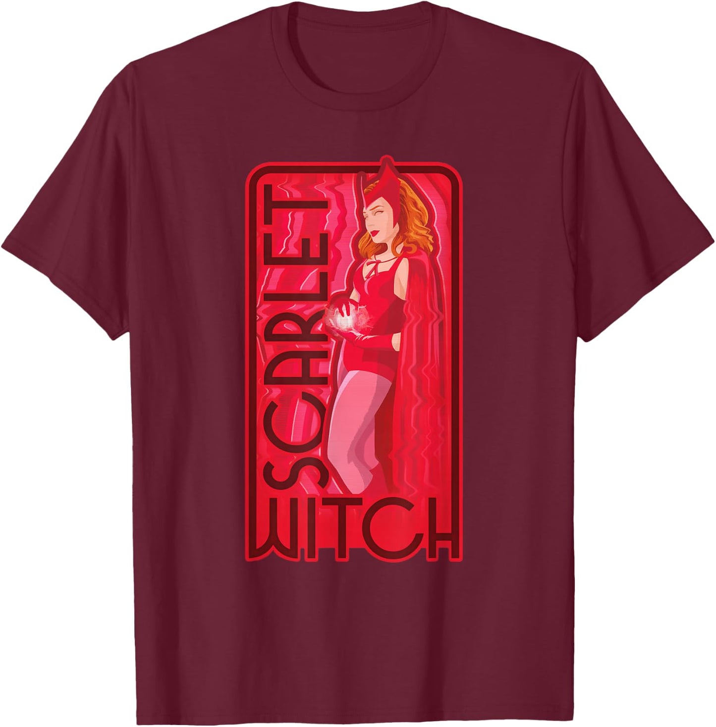 Marvel WandaVision Scarlet Witch Super Hero T-Shirt - T-Shirt | Maroon