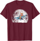 Shark Lover Rodeo Cowboy Riding Great White Vintage Funny T-Shirt - T-Shirt | Maroon