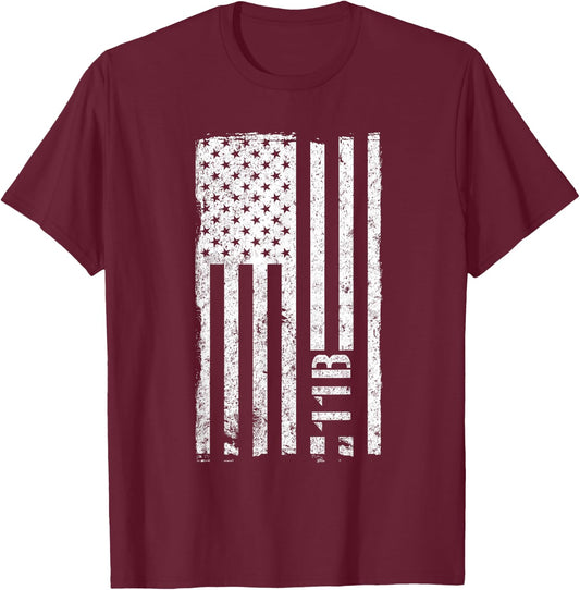 11B Infantryman Military MOS Vintage American Flag T-Shirt - T-Shirt | Maroon