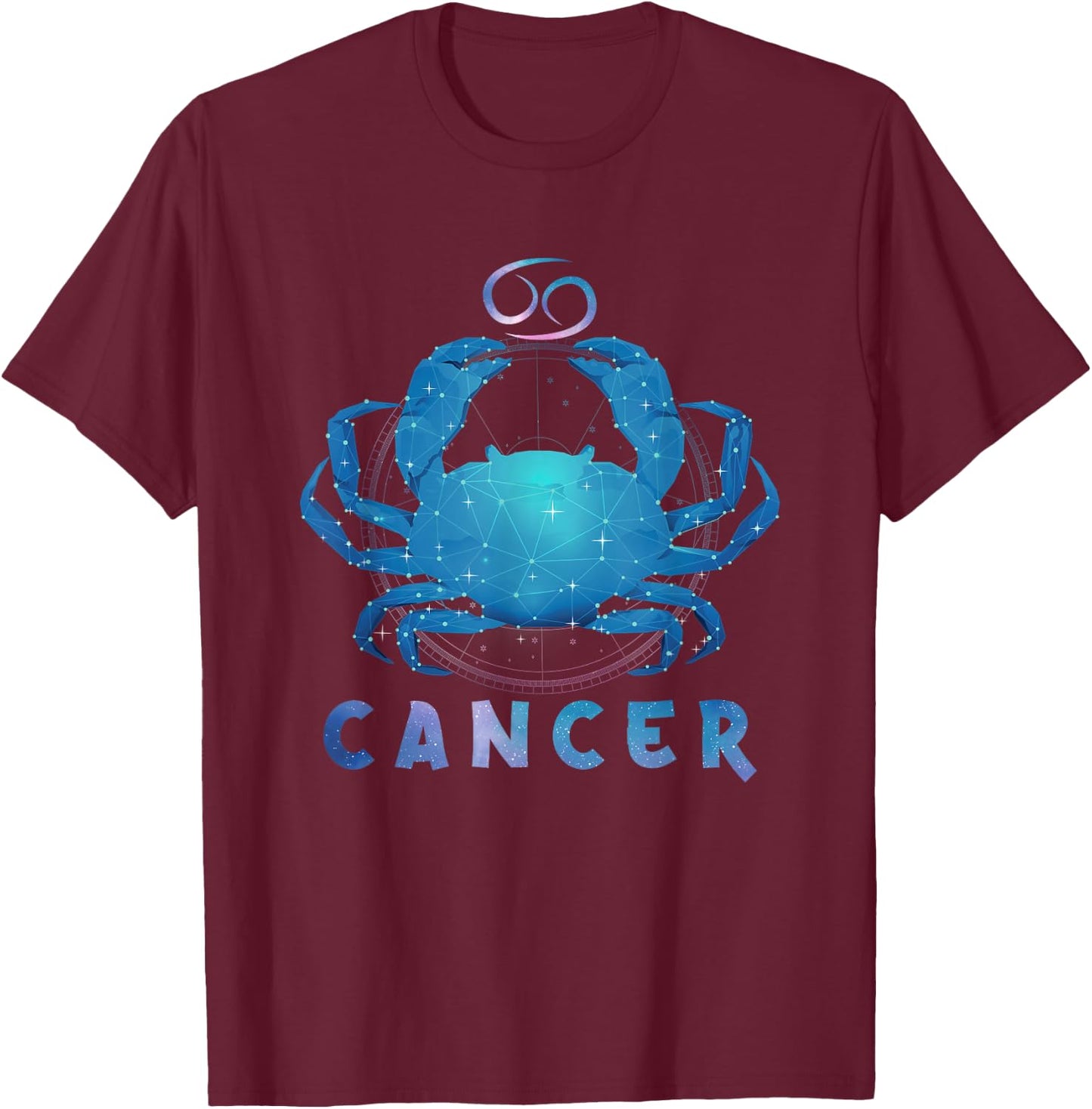 Cancer Zodiac Sign Birthday Horoscope Lover Kids Men Women T-Shirt - T-Shirt | Maroon