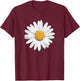 Nice White Daisies Flower T-Shirt - T-Shirt | Maroon