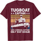 Tugboat Captain Retro Vintage Vessels Ship Tug Boat Pilot T-Shirt - T-Shirt | Maroon