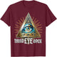 Spiritual Mystical Gaze - Streetwear All Seeing Third Eye T-Shirt - T-Shirt | Maroon