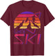 Retro Let's Ski Vintage 80s 90s Snow Skiing T-Shirt - T-Shirt | Maroon