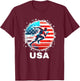 Track and Field USA Go USA USA Flag Track Field T-Shirt - T-Shirt | Maroon