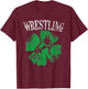 Irish American Flag Shamrock Wrestling St Patrick's Day Gift Women Kids Men T-Shirt - T-Shirt | Maroon