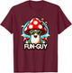 Kids & Toddler Fun Pun 'FUN-GUY' Funny Cute Mushroom Themed T-Shirt - T-Shirt | Maroon