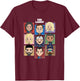 Ted Lasso Chibi Character Color Pop Box Up Portraits T-Shirt - T-Shirt | Maroon