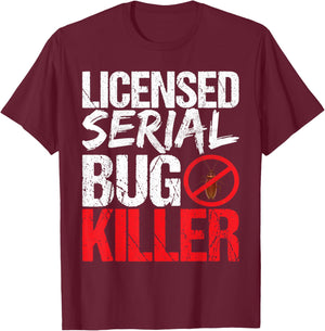 Pest Control Exterminator Pest Control Technician T-Shirt - T-Shirt | Maroon