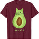 Avocato Funny Cute Cat Avocado Vegan and Cat Owner Kitten T-Shirt - T-Shirt | Maroon