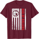 American Flag Dad of Ballers Volleyball Soccer Daughter Son Women Men T-Shirt - T-Shirt | Maroon