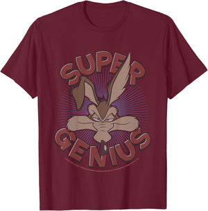 Kids Looney Tunes Wile E. Coyote Super Genius T-Shirt - T-Shirt | Maroon
