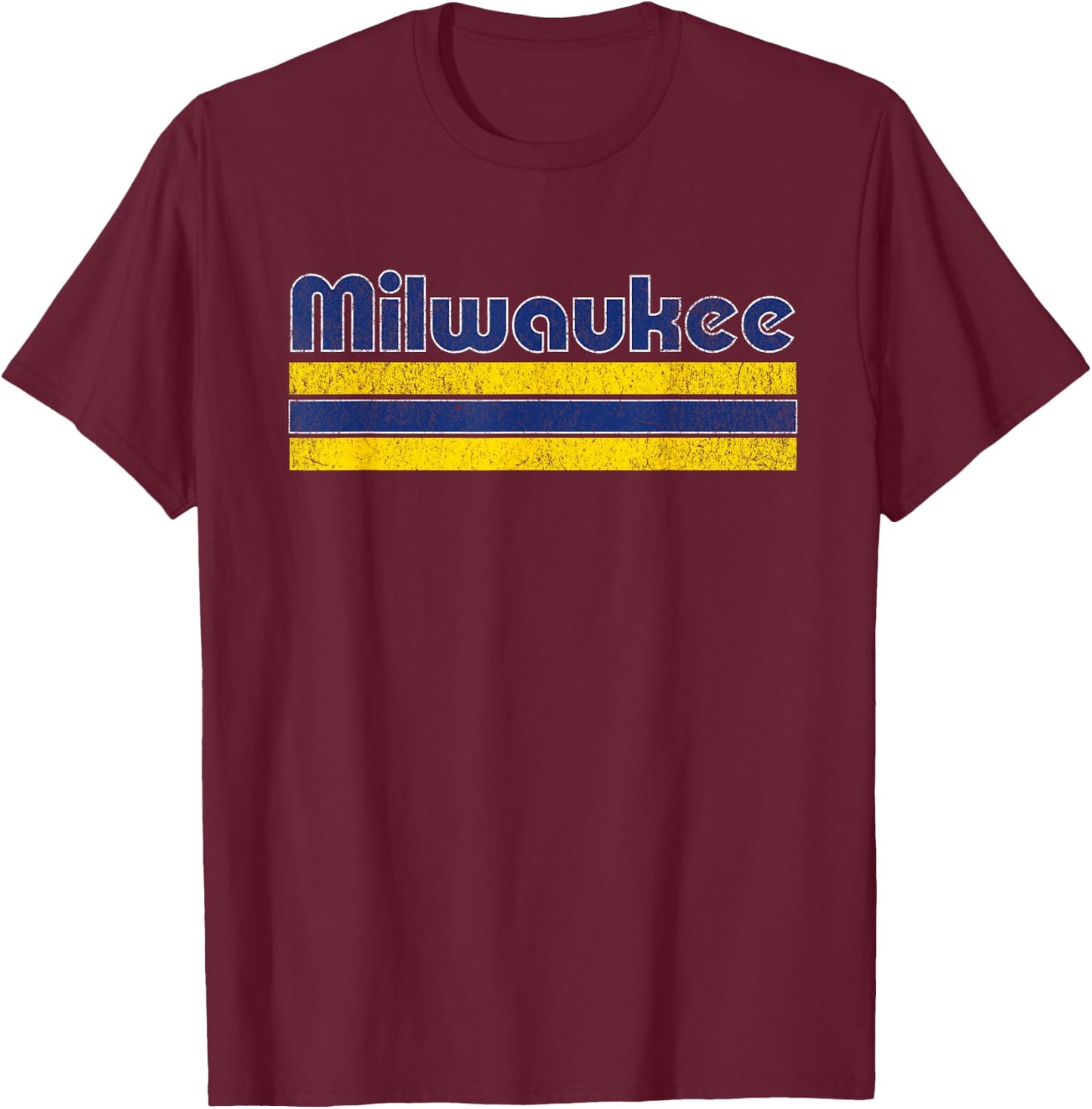Milwaukee vintage baseball city T-Shirt - T-Shirt | Maroon