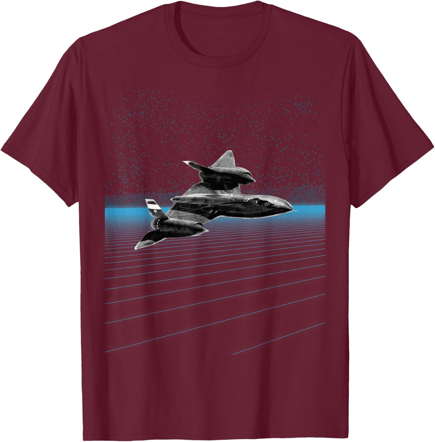 SR-71 Blackbird - Collectable Military T-Shirt - T-Shirt | Maroon