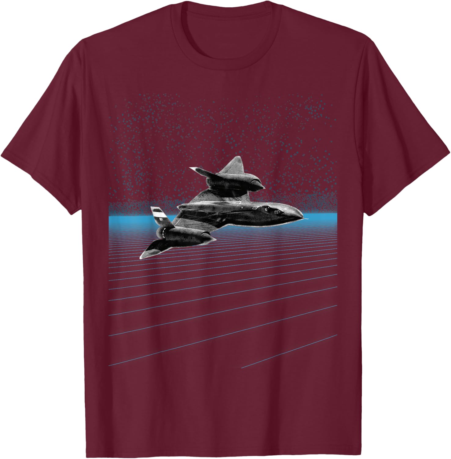 SR-71 Blackbird - Collectable Military T-Shirt - T-Shirt | Maroon