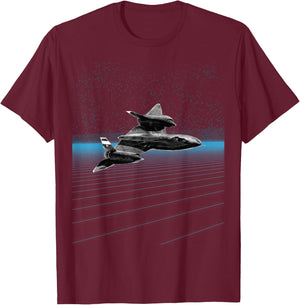 SR-71 Blackbird - Collectable Military T-Shirt - T-Shirt | Maroon