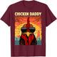 Funny Chicken Daddy Design For Dad Men Farmer Chicken Lover T-Shirt - T-Shirt | Maroon