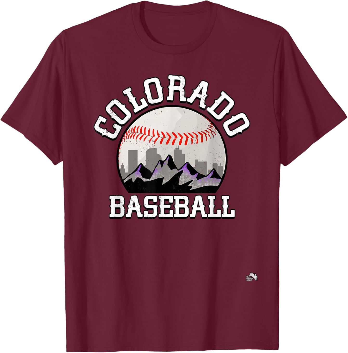 Colorado Baseball Rocky Mountain Team T-Shirt - T-Shirt | Maroon