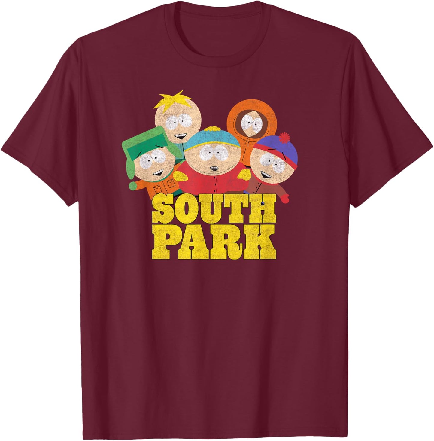 Vintage South Park Gang T-Shirt - T-Shirt | Maroon