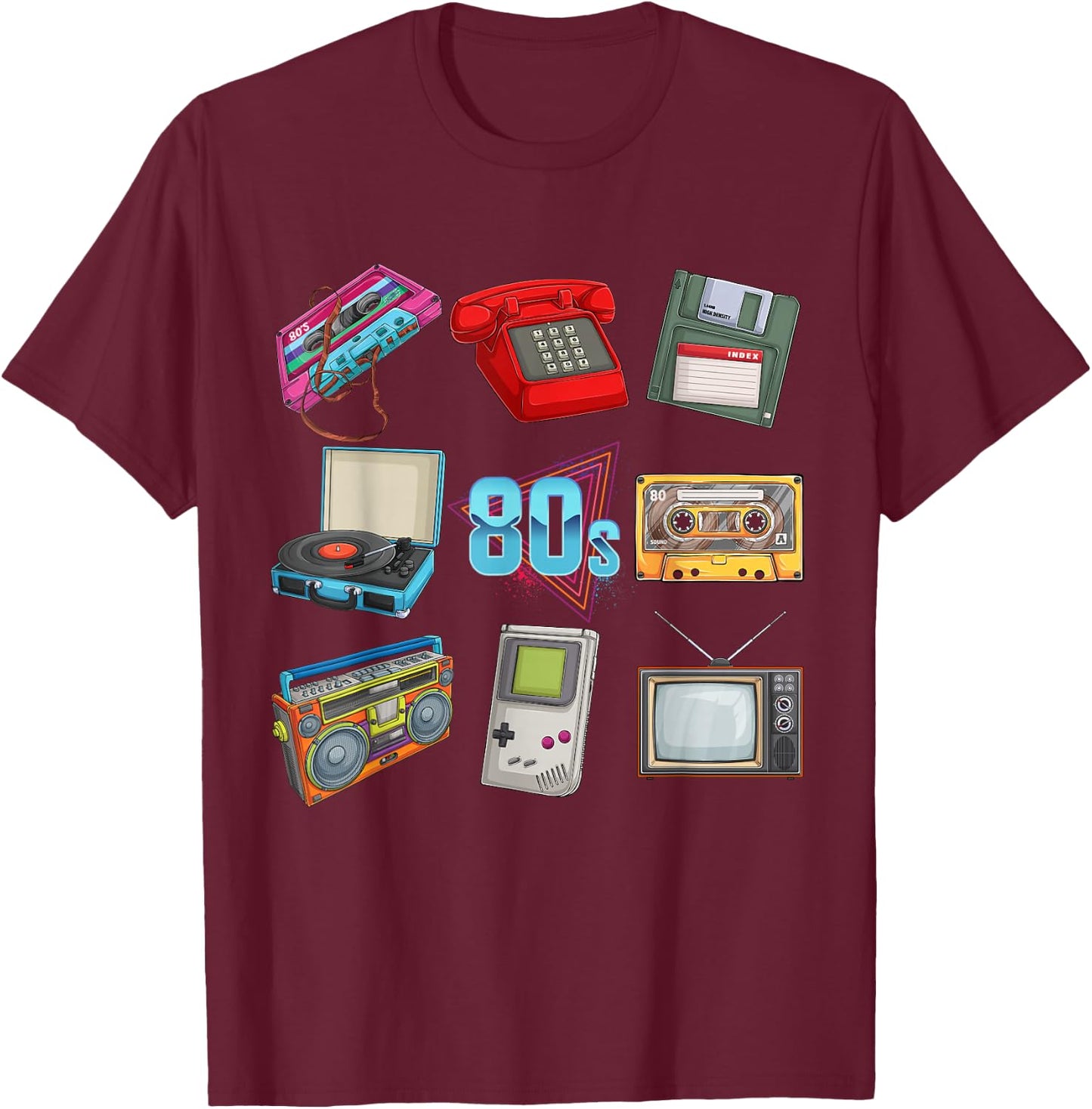 80's Throwback Retro Vintage Funny Party Cassette Tapes Men T-Shirt - T-Shirt | Maroon