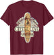 Crystal Cove Surfing Distressed Vintage Retro Surfboard T-Shirt - T-Shirt | Maroon