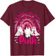 In October We Wear Pink Nurse Ghost Breast Cancer Halloween T-Shirt - T-Shirt | Maroon