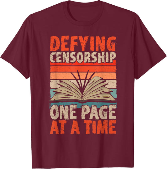 Read Banned Books Defying Censorship Banned Books T-Shirt - T-Shirt | Maroon