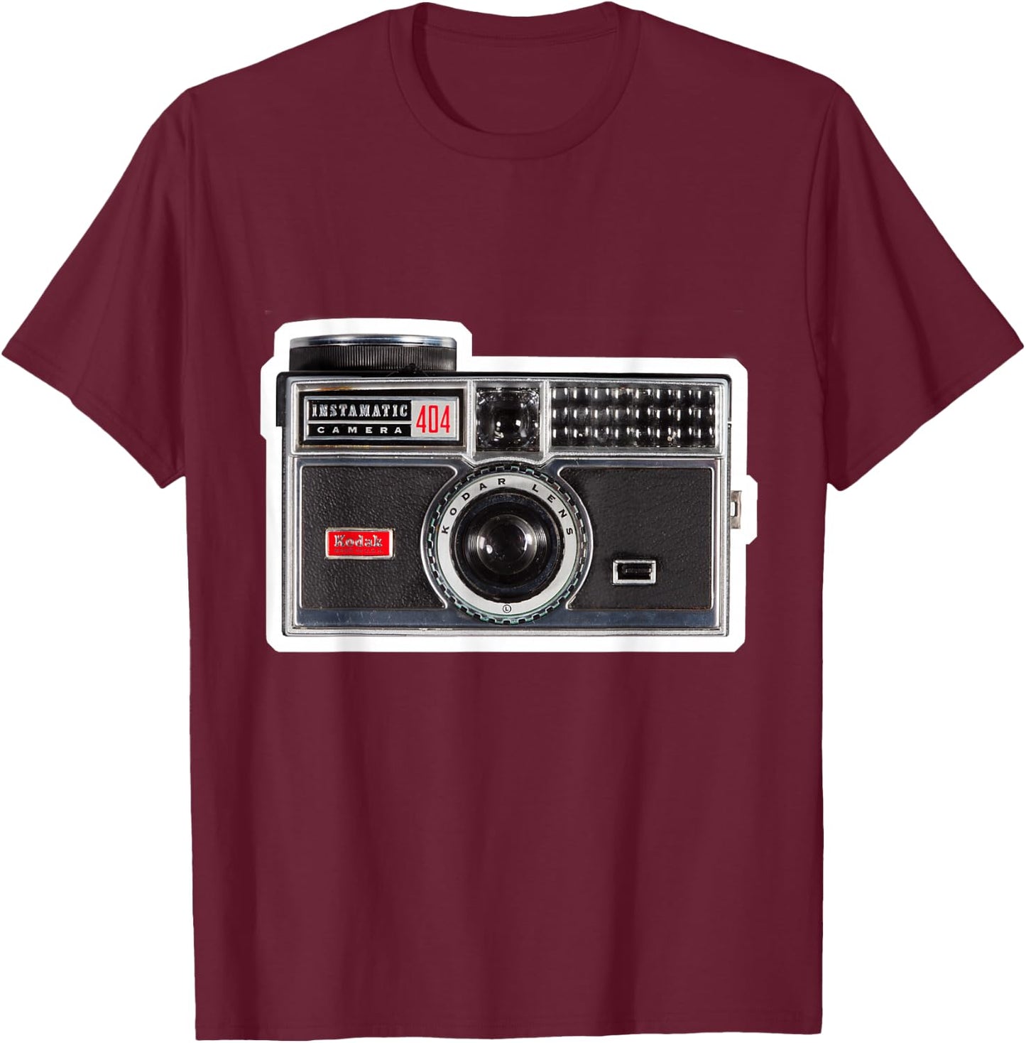 KODAK INSTAMATIC Camera Design T-Shirt - T-Shirt | Maroon