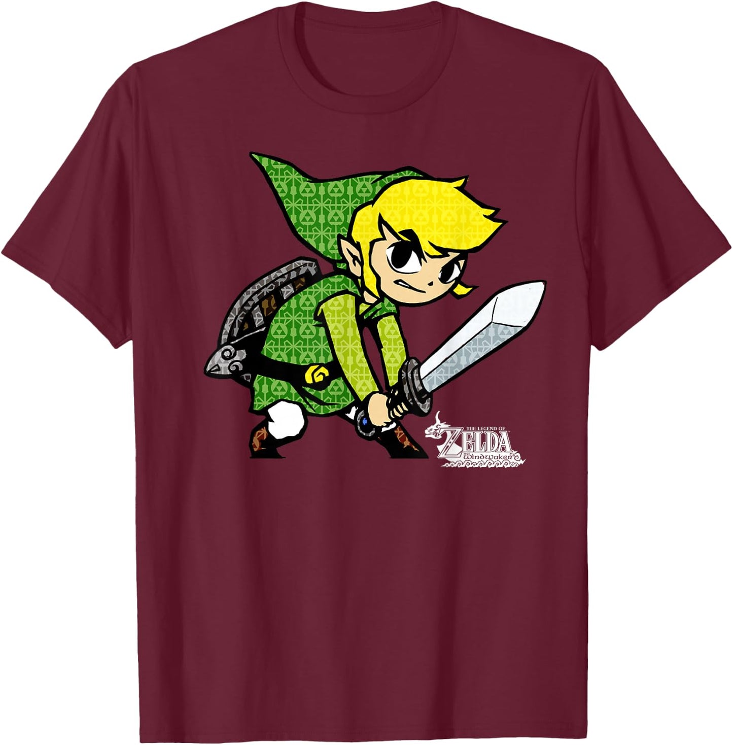 The Legend of Zelda: The Wind Waker Link Hero Icon T-Shirt - T-Shirt | Maroon