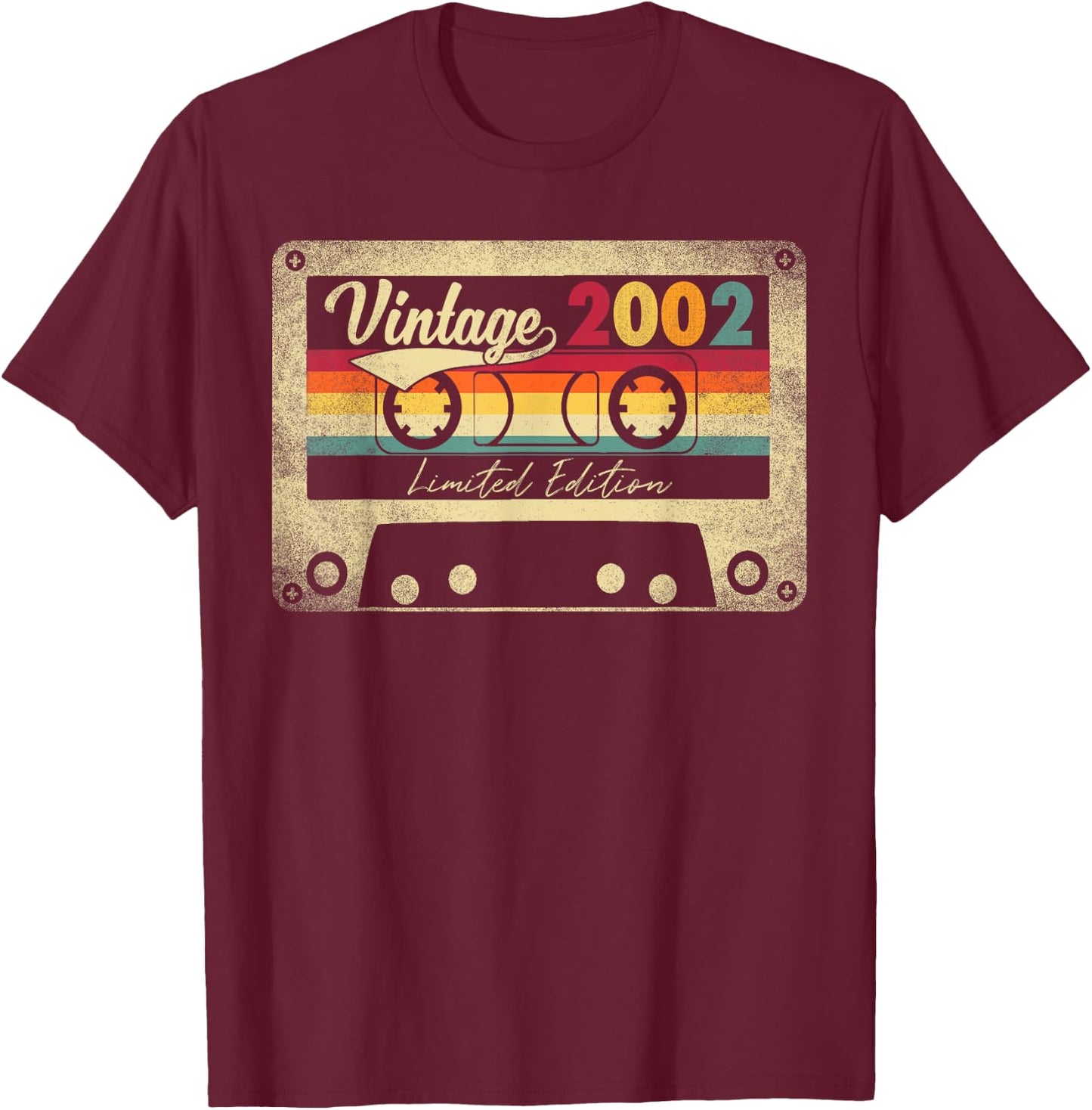 2002 21st Birthday Gift 21 Years Old Limited Edition Vintage T-Shirt - T-Shirt | Maroon