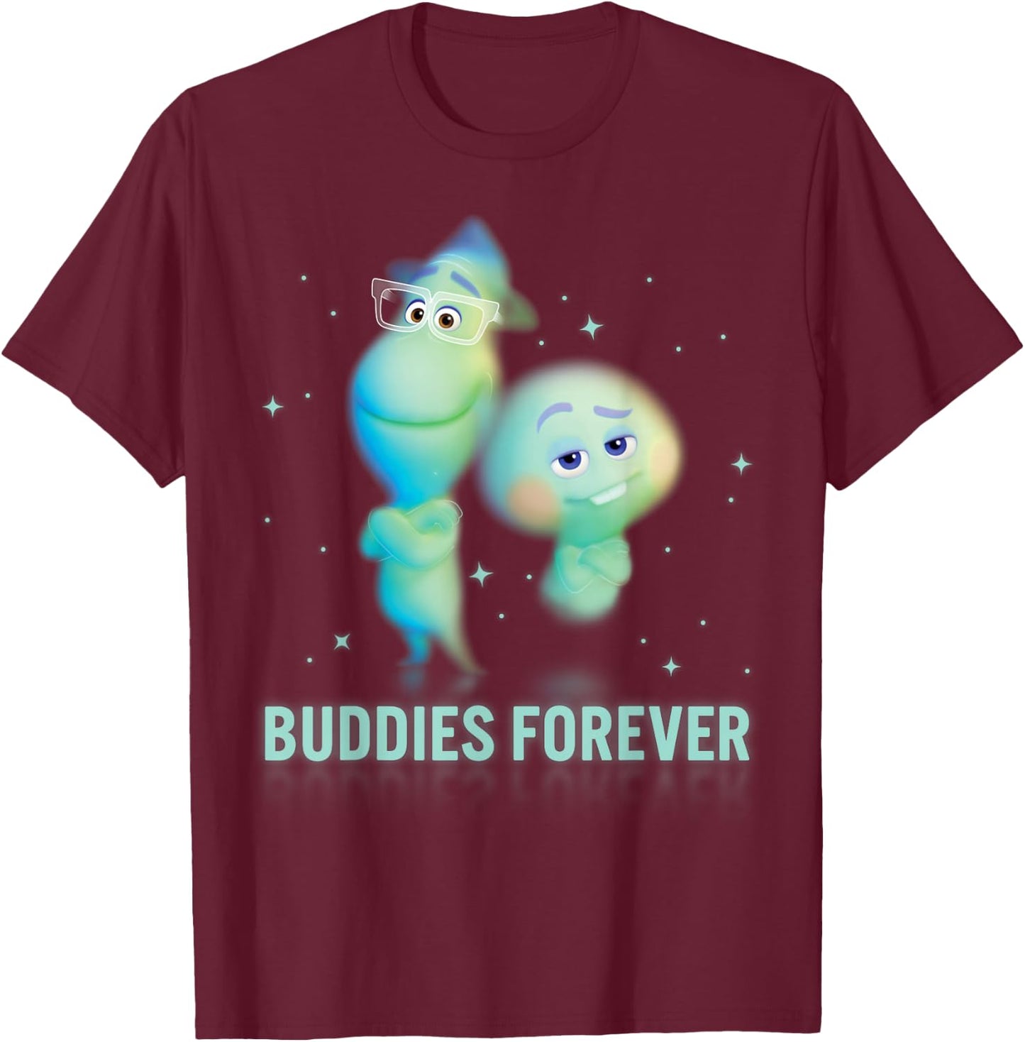 Disney Pixar Soul Buddies Forever Stars Friendship Pose T-Shirt - T-Shirt | Maroon