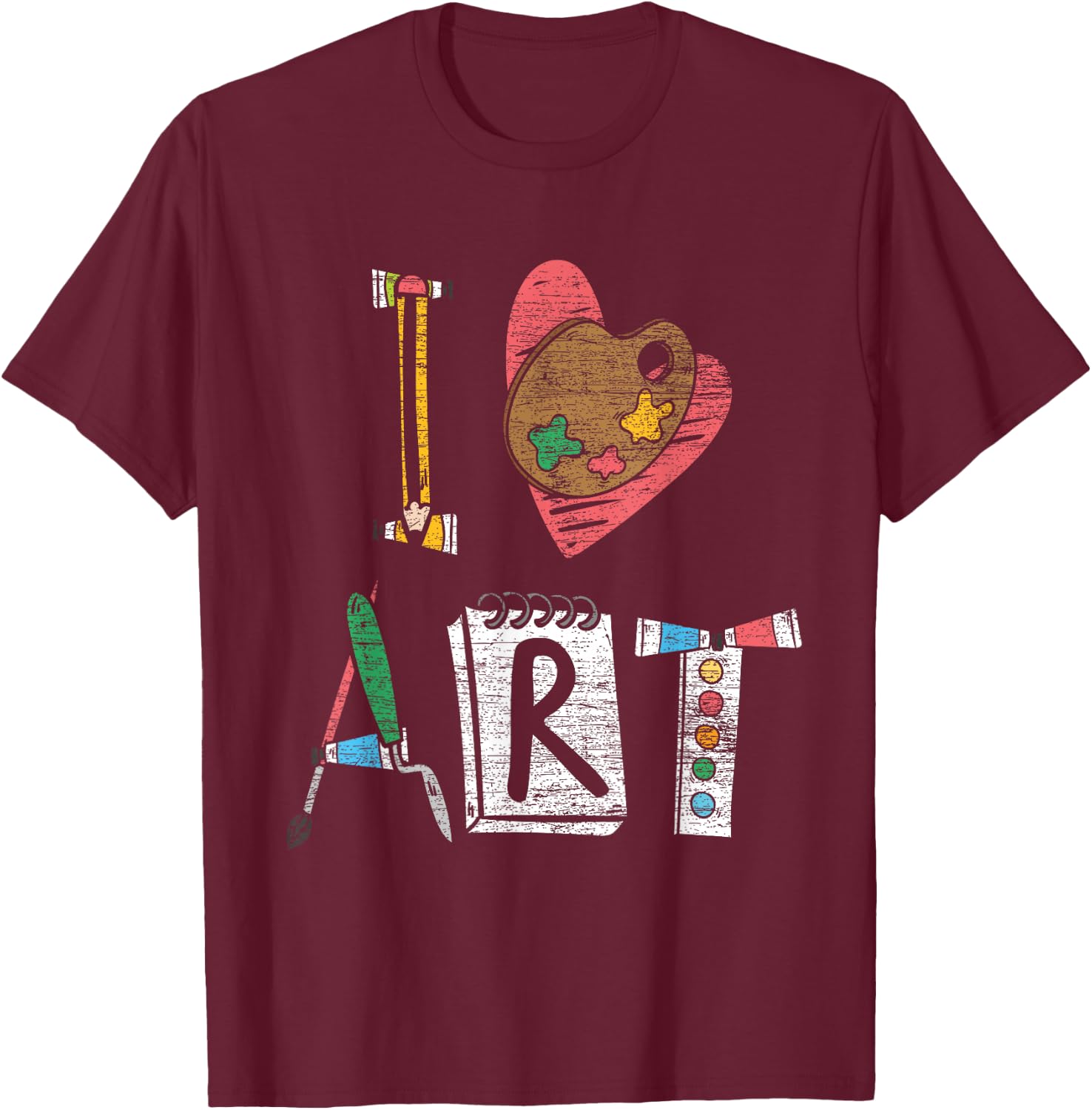 Artist Painter Photography Installation Art T-Shirt - T-Shirt | Maroon