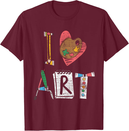 Artist Painter Photography Installation Art T-Shirt - T-Shirt | Maroon