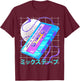 90s Japanese Otaku Vaporwave Aesthetic Retro Art Mixtape T-Shirt - T-Shirt | Maroon