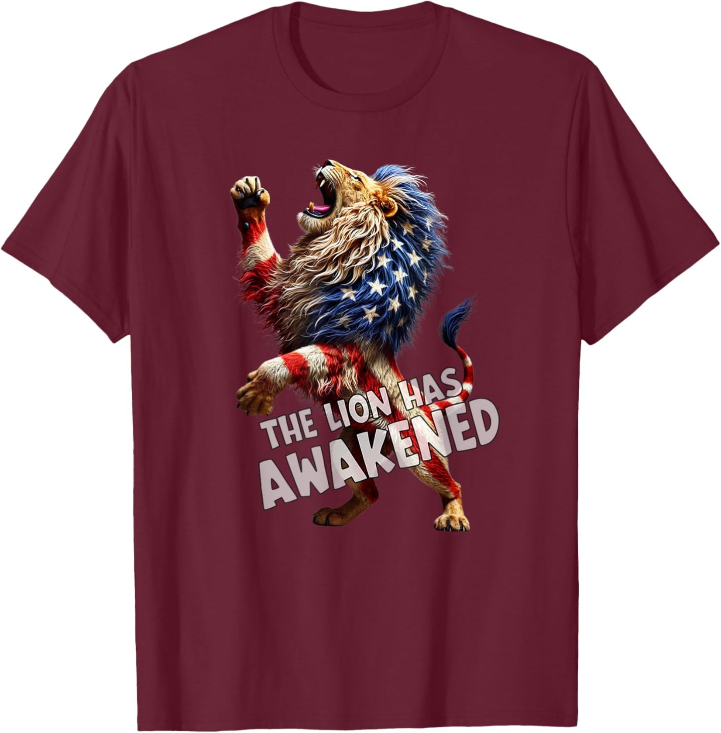 The Lion Has Awakened. Fear the Roar T-Shirt - T-Shirt | Maroon