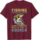 Fishing Saved Me From Becoming A Port Star T-Shirt - T-Shirt | Maroon