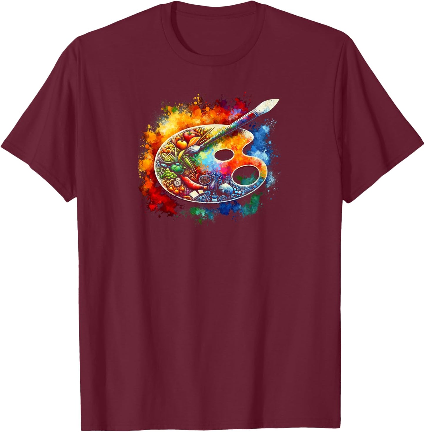 Chef's Palette T-Shirt - T-Shirt | Maroon