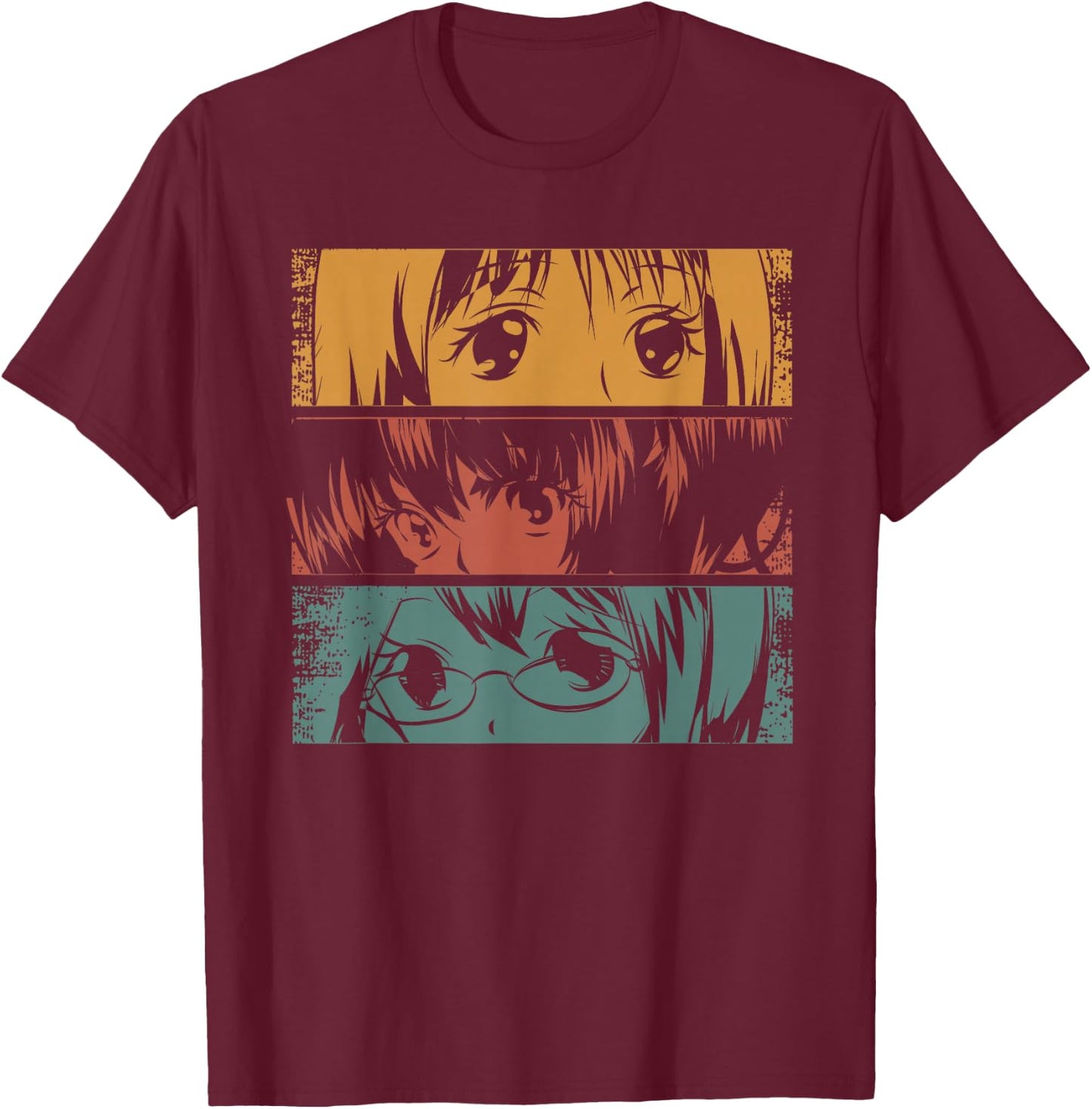 Japanese Manga Asia Otaku Girl Gift Cute Anime T-Shirt - T-Shirt | Maroon