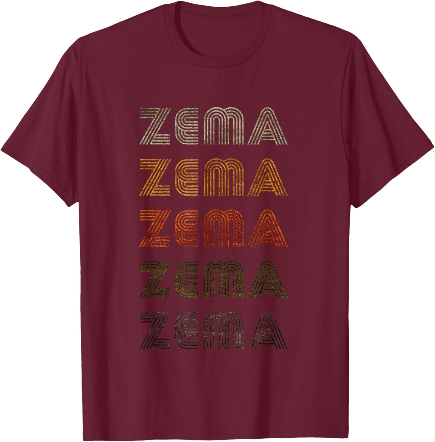 Love Heart Zema Grunge Vintage Style Black Zema T-Shirt - T-Shirt | Maroon