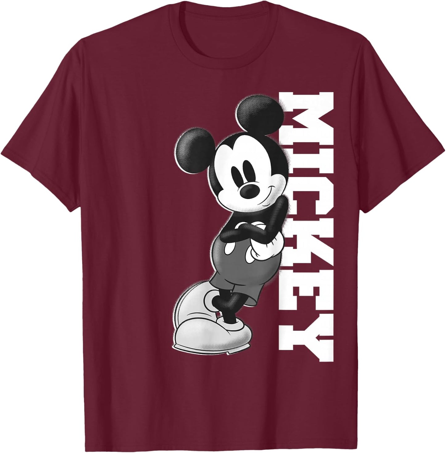 Disney Mickey and Friends Mickey Mouse Lean Small T-Shirt - T-Shirt | Maroon