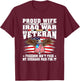 Proud Wife Of Iraq War Veteran - Military Freedom Isn't Free T-Shirt - T-Shirt | Maroon