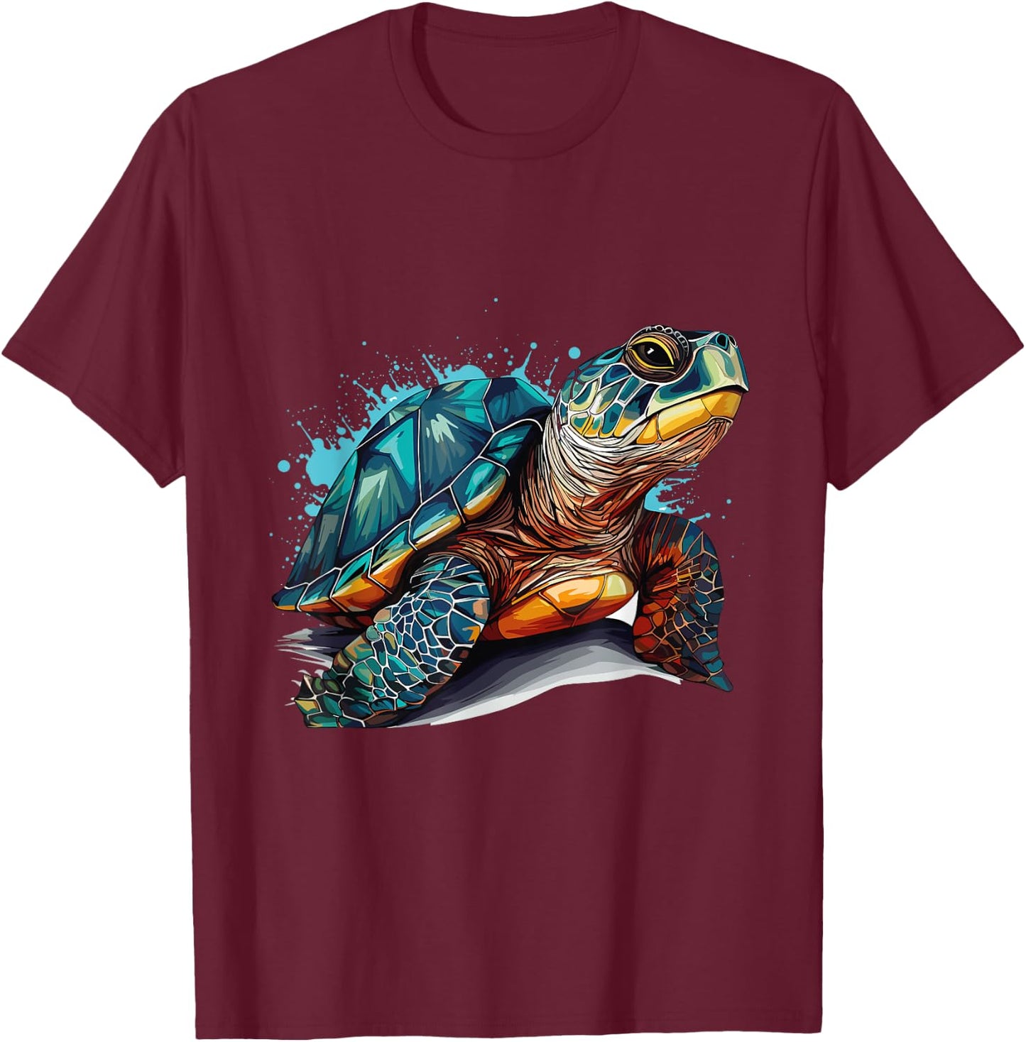 Sea Turtle in the Ocean, Turtles Lover T-Shirt - T-Shirt | Maroon