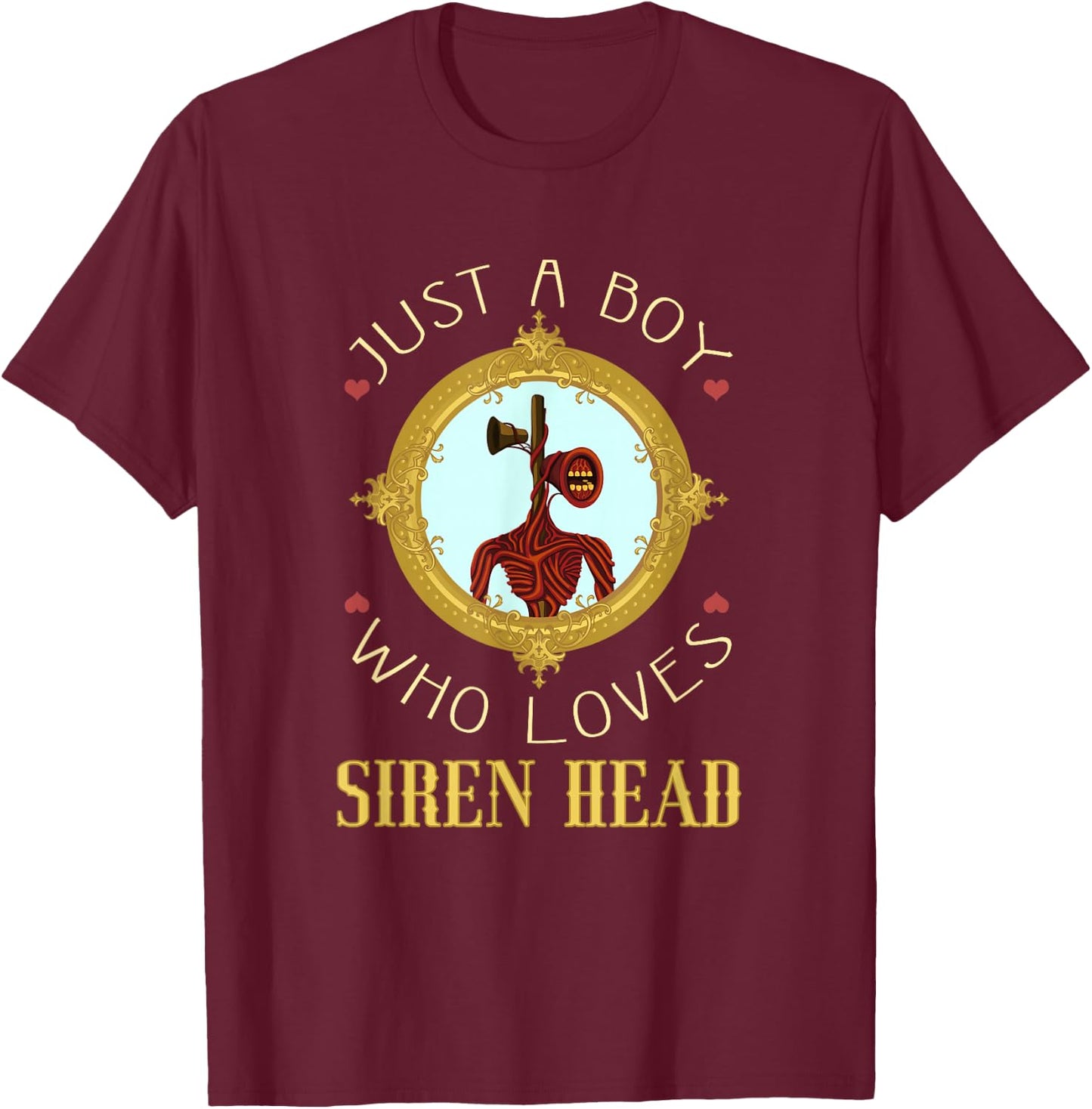 American Cryptid Siren Head T-Shirt - T-Shirt | Maroon