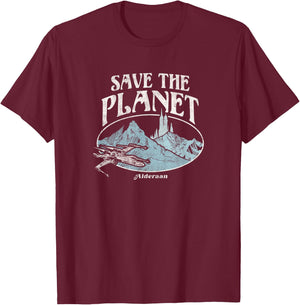 Star Wars Earth Day X-Wing Fighter Save The Planet Alderaan T-Shirt - T-Shirt | Maroon