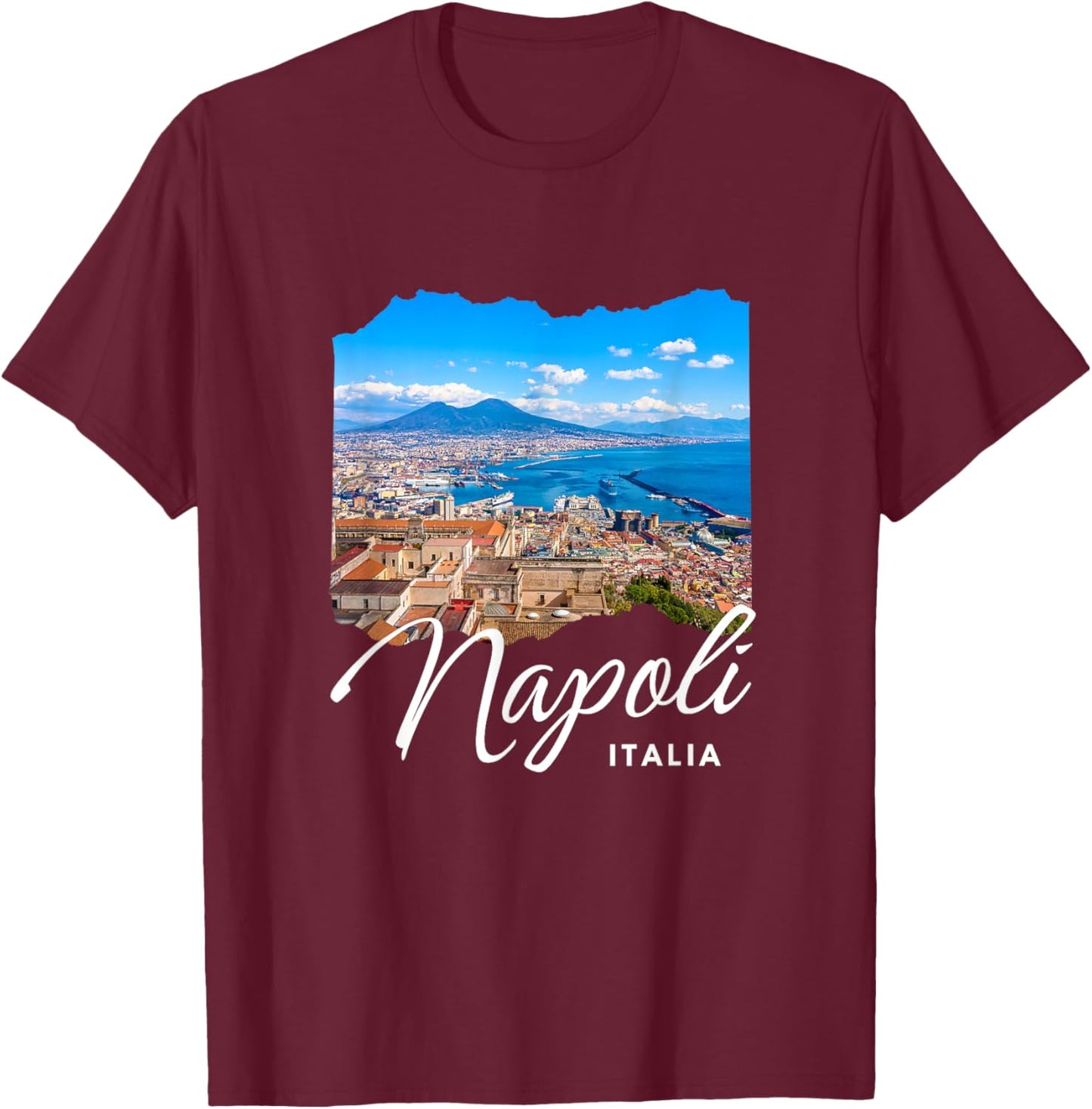 Napoli Italia / Naples Italy / Naples T-Shirt - T-Shirt | Maroon