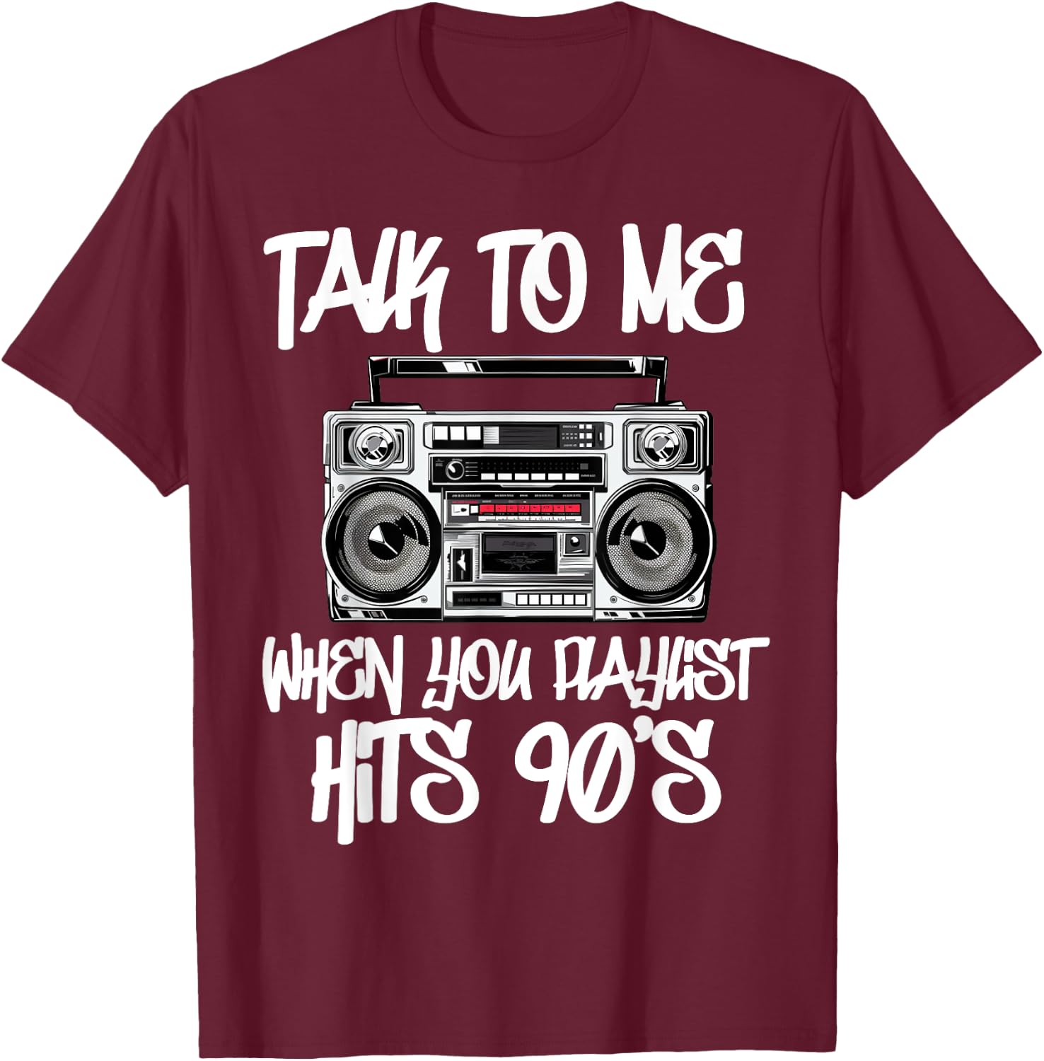 Hip Hop Men Women Old School 90s Rap Music 50th Year T-Shirt - T-Shirt | Maroon