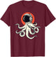 Funny Octopus Alien Gift Outer Space UFO Mars Scifi T-Shirt - T-Shirt | Maroon