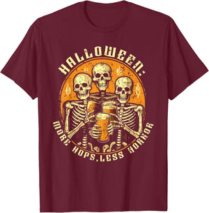 Halloween Beer Drinker Trick Or Treat Spooky Alcoholic T-Shirt - T-Shirt | Maroon