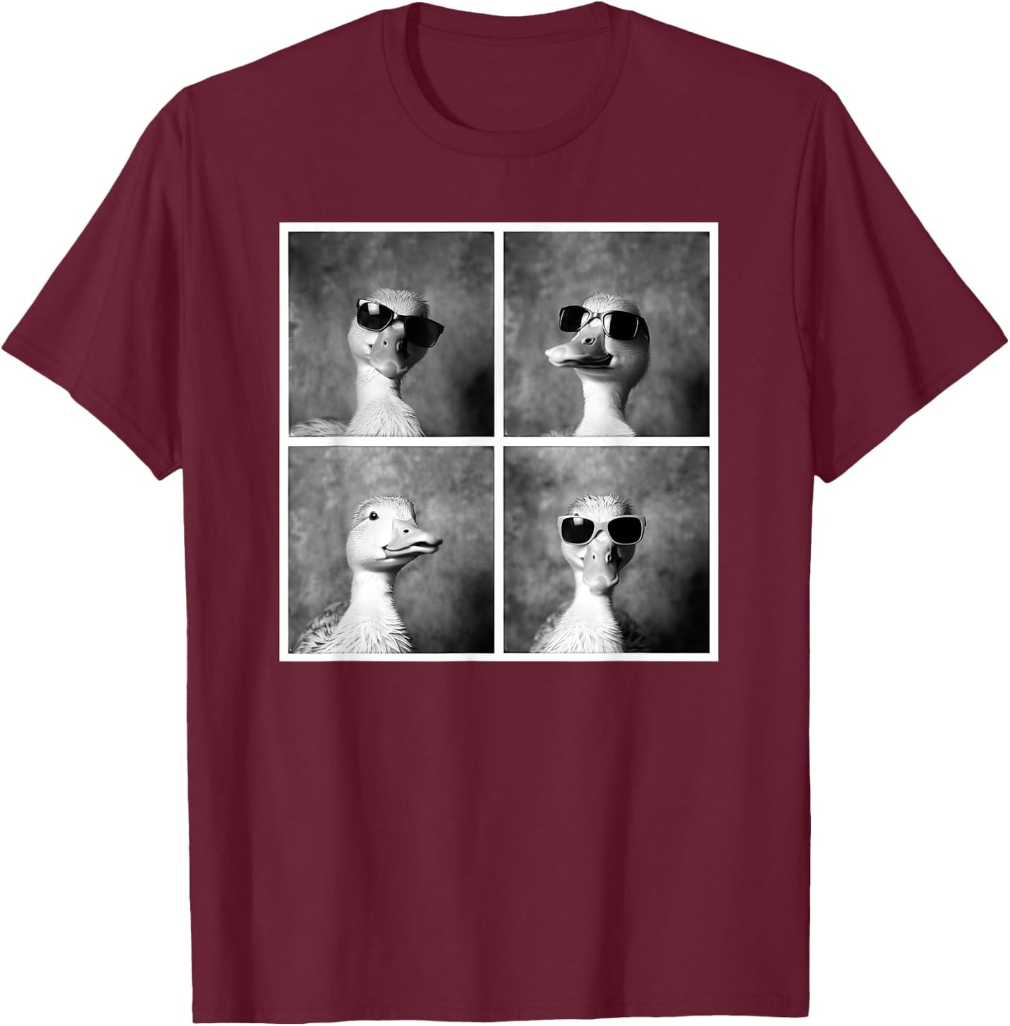 Cool Duck Face Quirky Farm Farming Funny Duck Lover T-Shirt - T-Shirt | Maroon